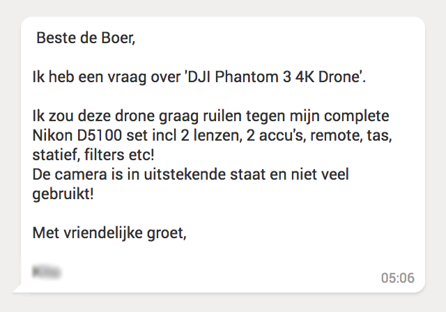 Ik wil helemaal geen camera?