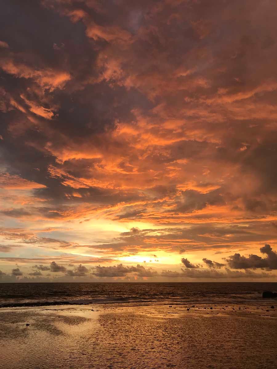 Zonsondergang in Galle