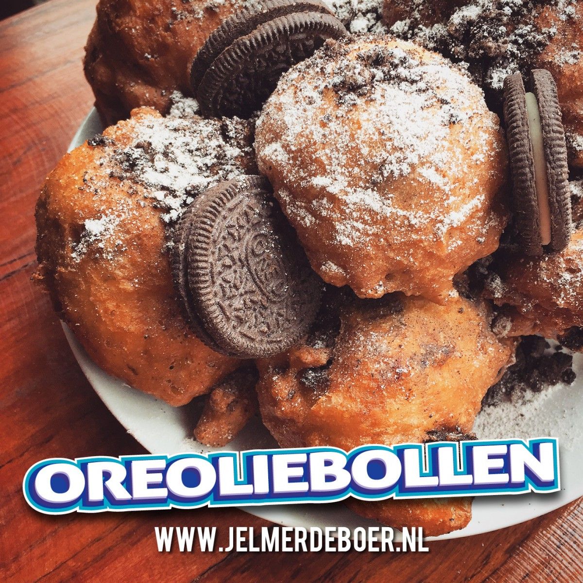 2 van de 50 oreoliebollen waren rond. Die zie je.